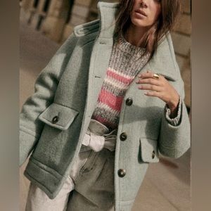 Sezane Leo Coat French Blue size 38